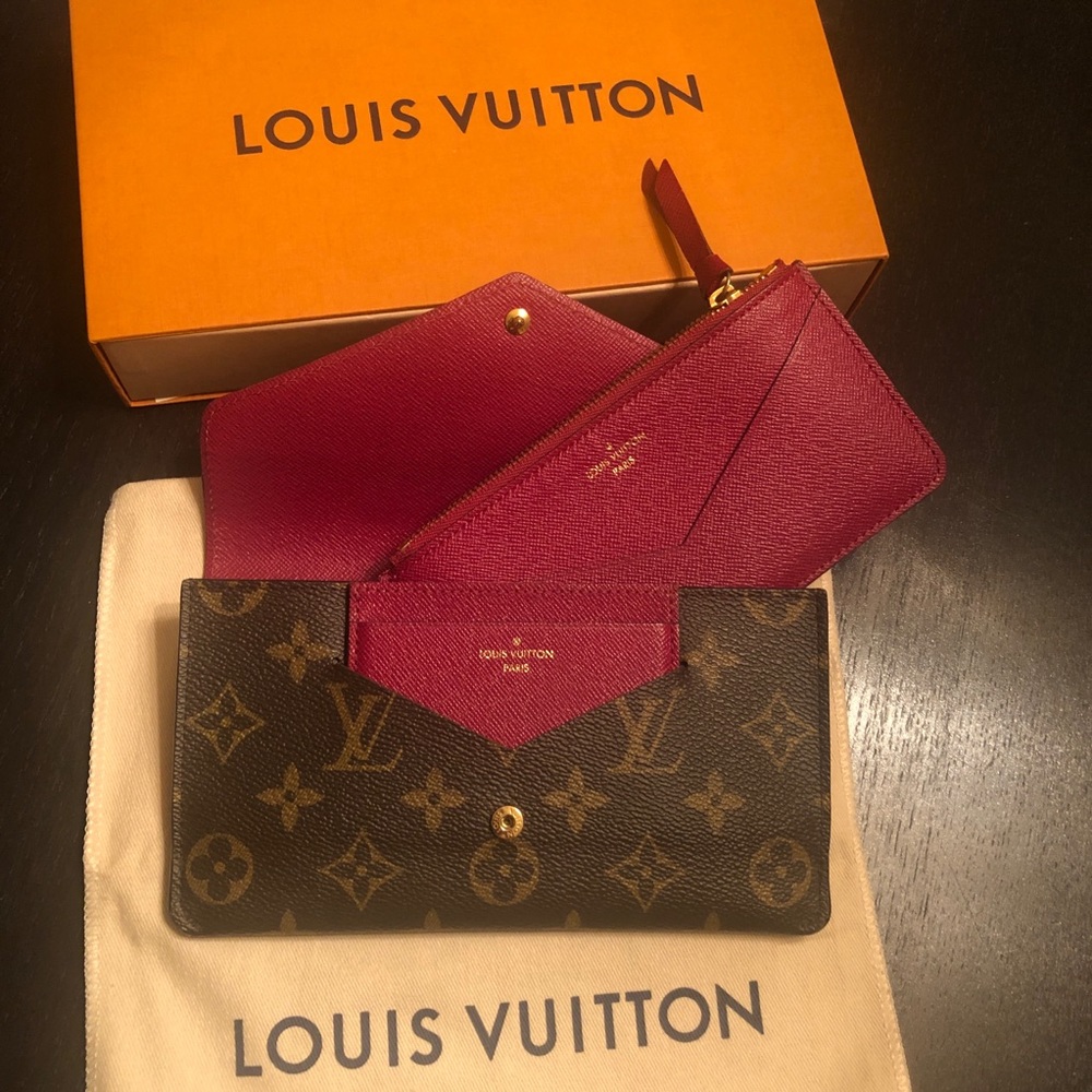 Louis Vuitton Jeanne Wallet in Monogram & Fuchsia